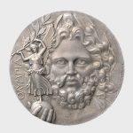 Μετάλλιο για τους πρώτους νικητές των αθλημάτων στους πρώτους Διεθνείς Ολυμπιακούς Αγώνες, Αθήνα 1896, έργο του χαράκτη J.-C. Chaplain. NM 1895/6 ΙΔ 1