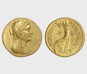 Πτολεμαίος Γ΄ Ευεργέτης, 246-221 π.Χ., χρυσό δεκάδραχμο στο όνομα της Βερενίκης. NM Συλλογή Δημητρίου
